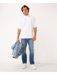 C&A calça jeans reta com bolsos azul claro