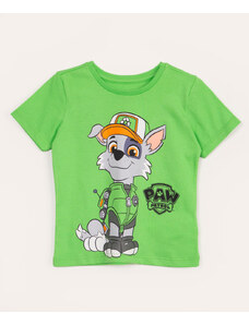 C&A camiseta infantil de algodão patrulha canina verde