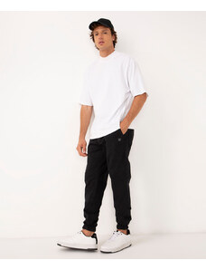 C&A calça jogger slim de sarja amaciada com bolsos preto
