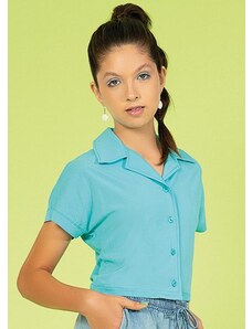 Cativa Teens Camisa Manga Curta Azul