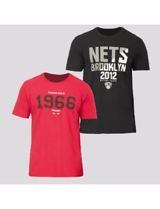 Kit de 2 Camisetas NBA Chicago e Nets