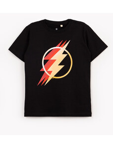 C&A camiseta de algodão infantil flash manga curta preta