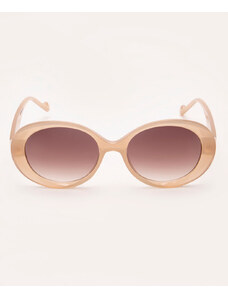 C&A óculos de sol oval nude