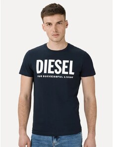 Camiseta Diesel Masculina T-Just Logo Azul Marinho