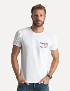 Camiseta Tommy Hilfiger Masculina New York Flag Logo Branca