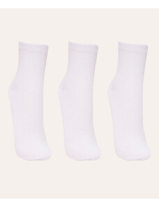 C&A kit de 3 pares de meias cano médio branco