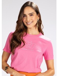 Colcci T-Shirt em Malha Rosa