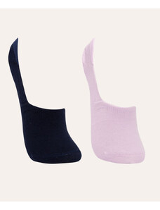 C&A kit de 2 pares de meias invisíveis multicor