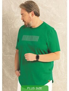 Exco Plus Size Camiseta com Estampa Diferenciada Verde