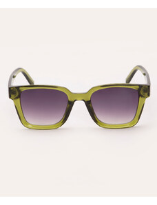 C&A óculos de sol quadrado verde