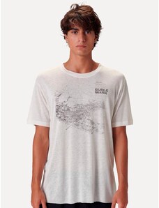 Camiseta Osklen Masculina Regular Light Burle Marx Graphic Off-White