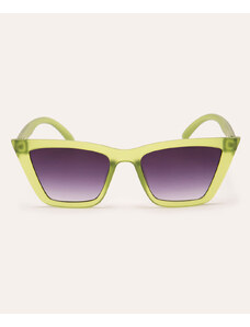 C&A óculos de sol quadrado gatinho verde