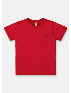 Up Baby Camiseta Curta Básica de Menino Vermelho