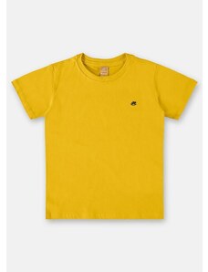 Up Baby Camiseta Curta Básica de Menino Amarelo