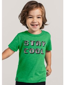 Brandili Camiseta em Malha Flamê Infantil Menino Verde