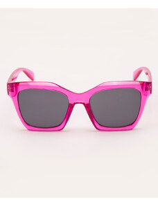 C&A óculos de sol quadrado rosa