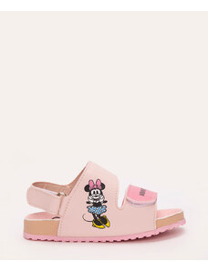 C&A sandália infantil minnie com velcro rosa claro