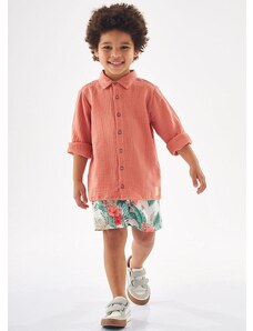 Up Baby Conjunto Infantil Camisa e Bermuda Laranja