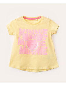 C&A blusa de algodão infantil minnie manga curta amarelo