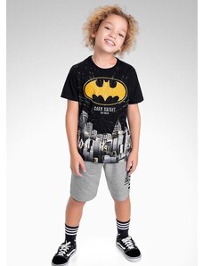 Batman Conjunto Camiseta e Bermuda Preto