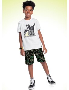 Fakini Kids Cj.Camiseta/Bermuda Branco