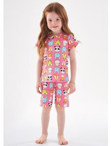 Up Baby Pijama Infantil de Verão para Menina Rosa