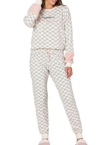 Pijama Feminino Longo Espaço Pijama 41270 Off-White-