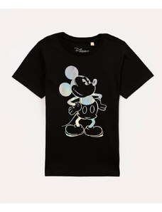 C&A camiseta de algodão infantil mickey manga curta preta