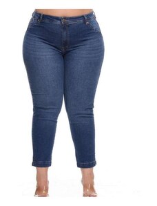 Calça Jeans Feminina Cropped Cós Alto 40 Ao 52 Fact Jeans 5929 Jeans