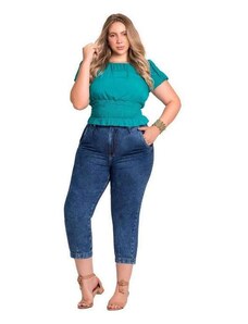 Razon Jeans Calça Jeans Feminina Plus Size Slowshy 46 Ao 54 - Razon - 1109 Jeans