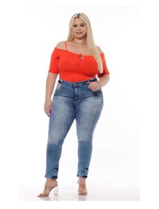 Razon Jeans Calça Jeans Feminina Plus Size Skinny 46 Ao 54 - Razon - 1439 Jeans