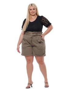 Razon Jeans Shorts Plus Size Feminino Clochard 46 Ao 54 - Razon - 1104 Verde