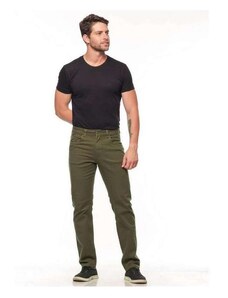 Calça Masculina Sarja Tradicional 38 Ao 48 Fact Jeans 5693 Verde