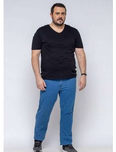 Calça Básica Plus Size Masculino Jeans 48 Ao 56 Shyros 34850 Azul Escuro