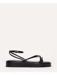 C&A sandália flatform tiras trançadas oneself - PRETO