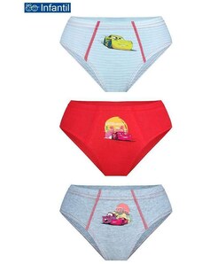 Disney Kit com 3 Cuecas Infantil Slip Carros 175-089 0951-Branco-Vermelho-Cinza