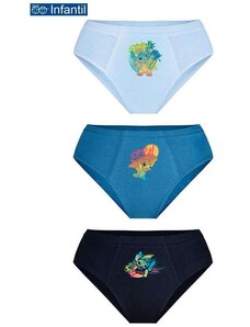 Disney Kit com 3 Cuecas Infantil Slip Stitch 18300-089 0905-Branco-Azul-Preto