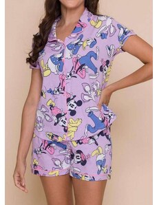 Disney Pijama Feminino Curto Mickey Mouse 51.03.0035 Lilás