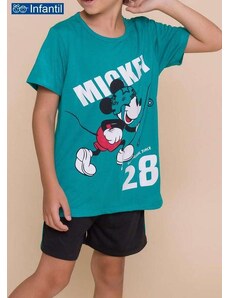 Disney Pijama Infantil Menino Curto Mickey Mouse 52.03.0034 Verde