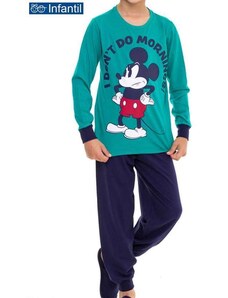 Disney Pijama Infantil Menino Longo Mickey Mouse 27.03.0016 Verde-Marinho