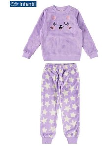 Pijama Infantil Menina Longo Malwee 1000103817 Cb64a-Lilás