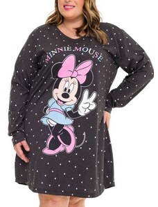 Disney Camisola Feminina Longa Minnie Mouse 63.03.0001 Plus Size Chumbo