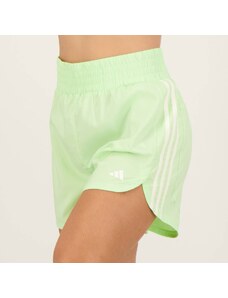 Shorts Adidas Pacer 3 Listras Feminino Verde e Branco