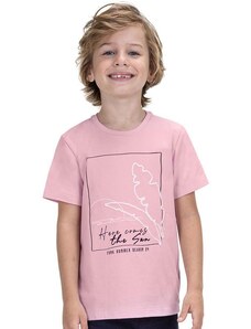 Trick Nick Camiseta Infantil Meia Malha Moline Rosa