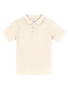 Trick Nick Camisa Polo Infantil Masculina em Cotton Bege