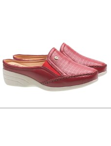 Sapato Anabela Doctor Shoes Couro 3137 Vermelho