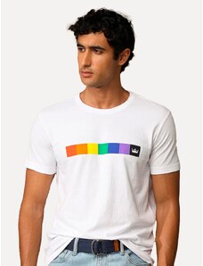 Camiseta Osklen Masculina Regular Stone Colored Squares Branca