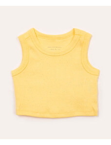 C&A blusa de algodão infantil com brilho amarelo