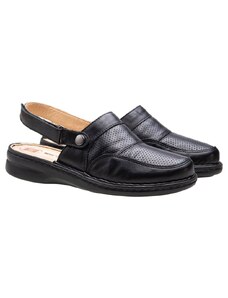Babuche Doctor Shoes Couro 371 Preto
