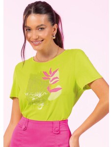 Cativa T-Shirt Feminina Estampada Verde